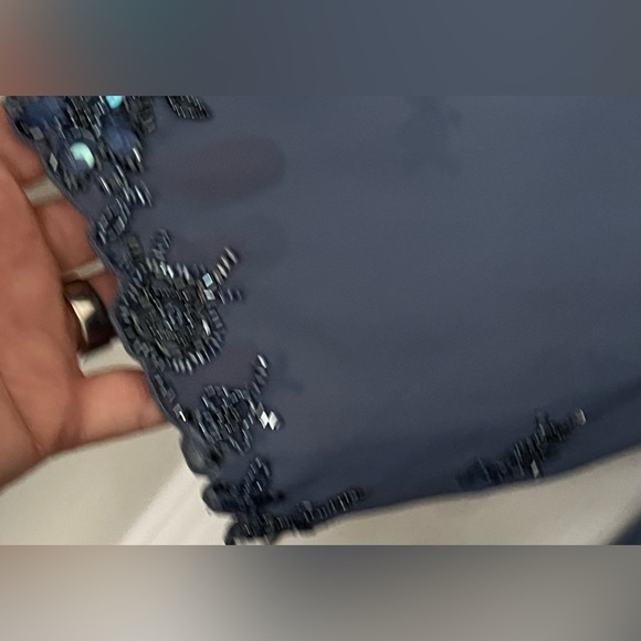 Vintage Scala Blue Embellished Maxi Dress - Picture 8 of 11